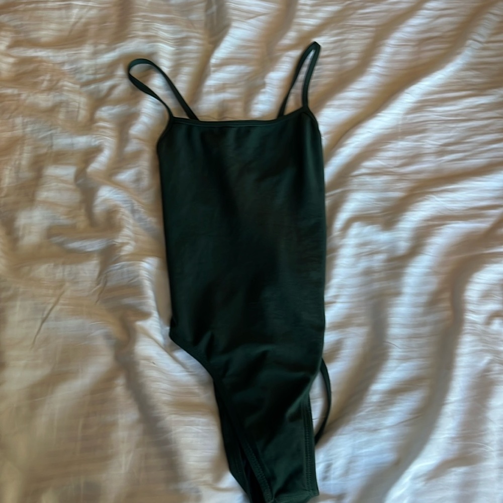 Forest green one-piece Jolyn swimsuit. Size 28.